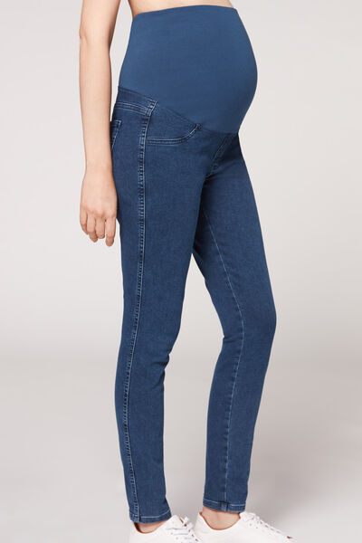 Schwangerschafts-leggings Aus Denim Blau von Calzedonia