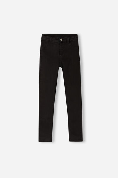 Skinny Minime-leggings Für Mädchen Aus Soft Touch Denim Schwarz von Calzedonia