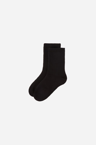 Socken Aus Baumwollfrottee Für Kinder Schwarz von Calzedonia