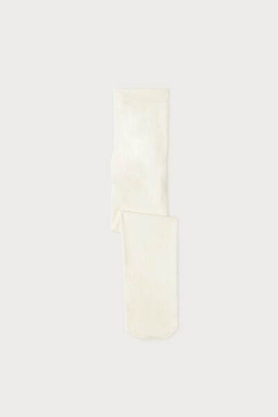 Strumpfhose Aus Eco-baumwolle Für Mädchen Weiß von Calzedonia