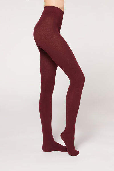 Strumpfhose Aus Weichem Modal-kaschmir-gemisch Rot von Calzedonia