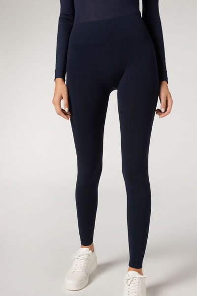 Ultra Blickdichte Leggings Aus Mikrofaser Blau von Calzedonia