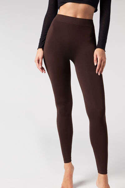 Ultra Blickdichte Leggings Aus Mikrofaser Braun von Calzedonia