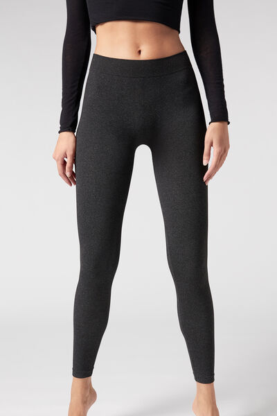 Ultra Blickdichte Leggings Aus Mikrofaser Grau von Calzedonia