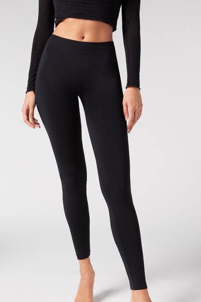 Ultra Blickdichte Leggings Aus Mikrofaser Schwarz von Calzedonia