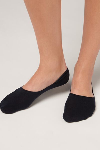 Unsichtbare Unisex Baumwollsocken Blau von Calzedonia