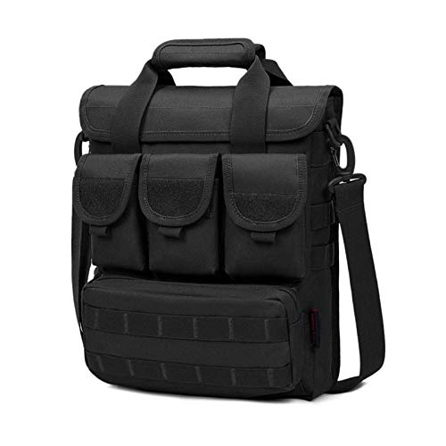 CamGo Taktische Aktentasche für 30,5 cm (12 Zoll) Laptops, robuste Militär-Schultertasche, Kuriertasche, Herren-Handtasche, schwarz von CamGo