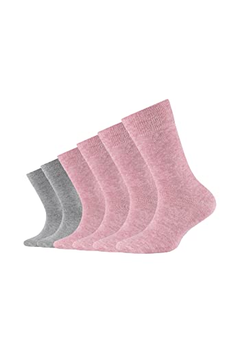 Camano 000009300 - Kinder ca-soft organic Baumwolle Socken 6 Paar, Größe 23/26, chalk pink melange von Camano
