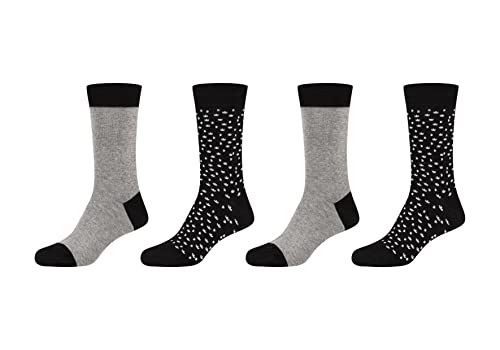 Camano 1102057000 - Damen ca-soft wild dots Socken 4 Paar, black, Größe 35/38 von Camano