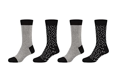 Camano 1102057000 - Damen ca-soft wild dots Socken 4 Paar, black, Größe 39/42 von Camano