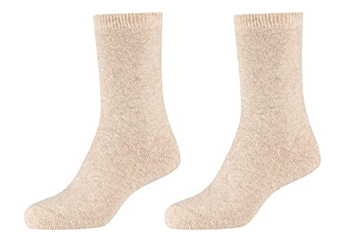 Camano 1102061000 - Damen cosy Kuschel Socken 2 Paar, nature melange, Größe 35/38 von Camano