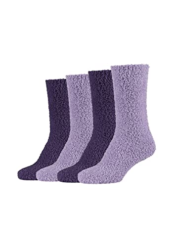 Camano 1103482000 - Damen sustainable cosy Kuschel Socken 4 Paar, mulberry purple, Größe 35/38 von Camano