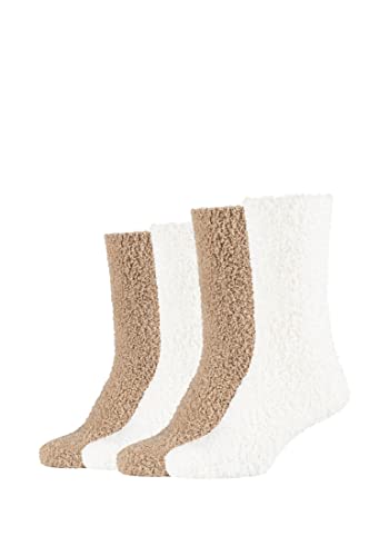 Camano 1103482000 - Damen sustainable cosy Kuschel Socken 4 Paar, taupe, Größe 39/42 von Camano