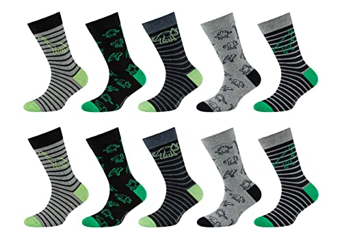 Camano 1106110000 - Kinder ca-soft recycled cotton Socken 10p, Größe 23/26, Farbe dark grey melange von Camano