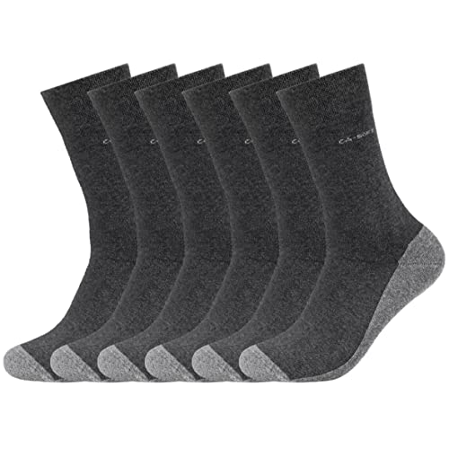 Camano 6 Paar Socken Unisex 3652 Ca-Soft Walk mit Frotteesohle Damen und Herren Strümpfe, Farbe Anthrazit Melange, Größe 35-38 von Camano