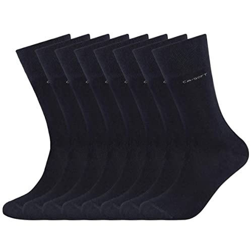Camano 8 Paar Socken Unisex 3642 CA-SOFT Cotton ohne Gummidruck Damen und Herren Strümpfe, Farbe Navy, Größe 35-38 von Camano