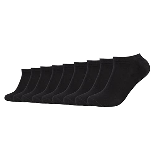 Camano 9 Paar Sneaker Socken Unisex 3003 Ca-Soft ohne Gummidruck Damen und Herren Füßlinge, Farbe Schwarz, Größe 35-38 von Camano