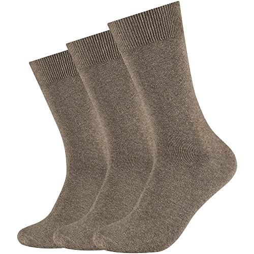 Camano Unisex Basic cotton Socks 3p, beige(caramelmelange (8700)), Gr. 43 von Camano