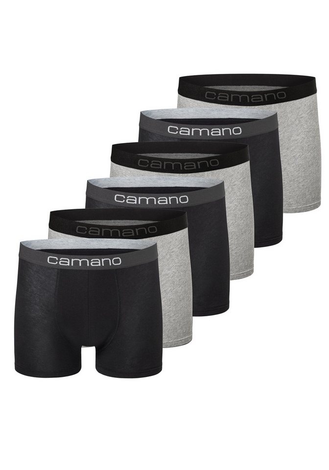 Camano Boxershorts (6er Pack) mit Stretch-Logobund von Camano