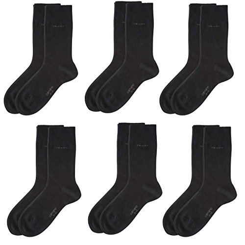 Camano CA-SOFT Cotton Socken 6er Pack, Größe:39-42, Farbe:black von Camano