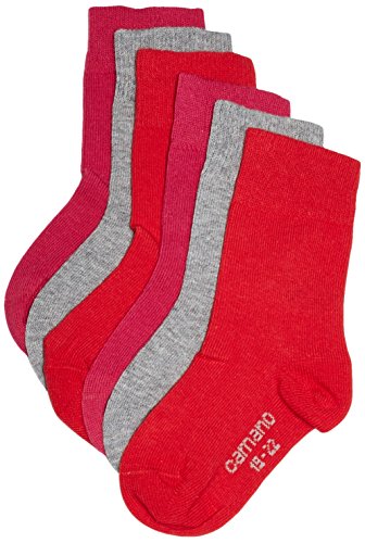 Camano Comfort Unisex Socken 9300 (6er Pack),Mehrfarbig Rot (red 14), Gr. 23-26 von Camano