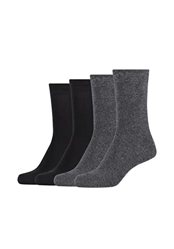 Camano Damen 1102000000 Socken, Grau (Dark Grey Melange 9700), (Herstellergröße: 39/42) (4er Pack) von Camano