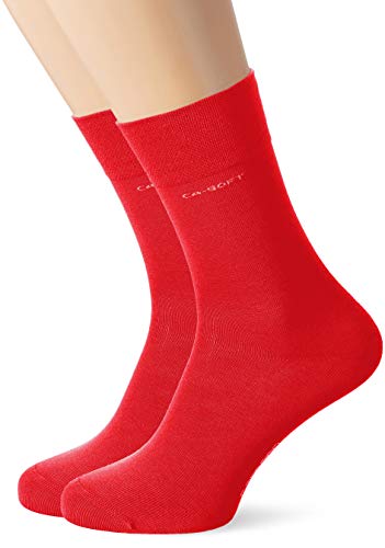 Camano Damen 3642 Socken, Rot (True Red 0041), 39/42 (2er Pack) von Camano