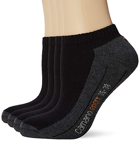 Camano Damen 5931001 Füßlinge, Schwarz (Black 0005), (Herstellergröße: 35/38) (4er Pack) von Camano