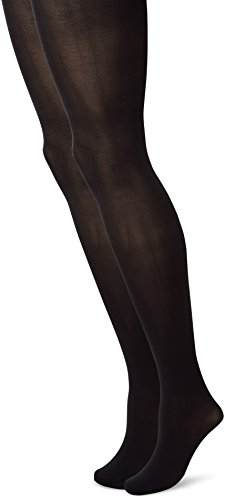 Camano Damen 8204 Strumpfhose, Schwarz (Black 0005), 38/39 (Herstellergröße: 38/40) (2er Pack) von Camano