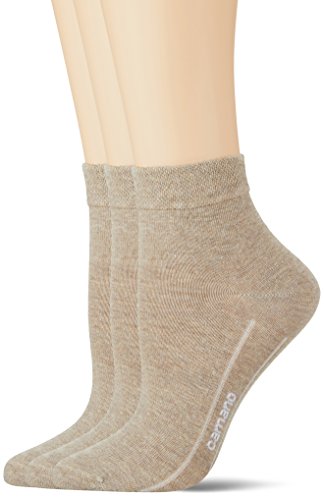 Camano Damen CA-Soft Quarter 3-er Füßlinge, Beige (Sand Melange 18), 35/38 (3er Pack) von Camano