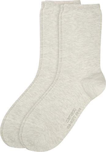 Camano Damen CA-Soft Socken 2er Pack, Größe:39-42, Farbe:Birch Melange (1100) von Camano