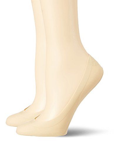 Camano Damen Füßlinge & Sneakersocken Women Fashion Footie Plain 2er Pack, Beige (Nature 11), 39/42 (39/42) von Camano