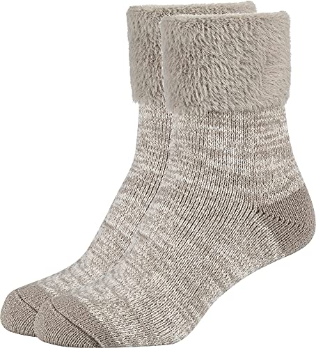 Camano Damen-Kuschelsocken taupe Größe 35-38 von Camano