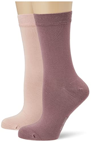 Camano Damen Online Women Basic Silky Feeling Socks 4p, Cameo Rose, 39-42 von Camano