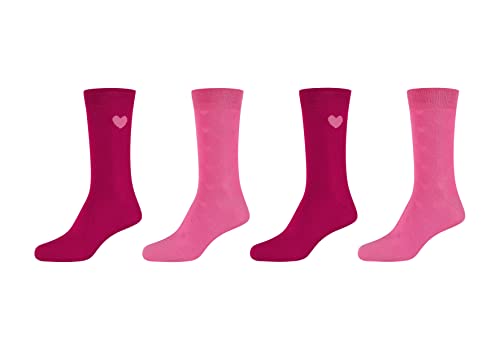 Camano Damen Online Women Ca-soft Hearts 4er Pack Socken, phlox pink, 35 EU von Camano