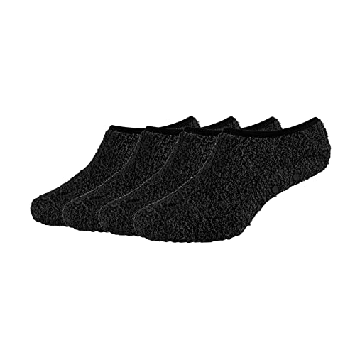 Camano Damen Online Women Sustainable Cosy ABS Sneaker 4er Pack Socken, Black Mix, 35/38 von Camano