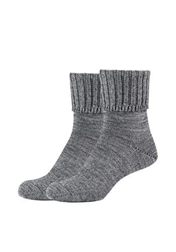 Camano Damen Socken 2er Pack 35/38 dark grey melange von Camano