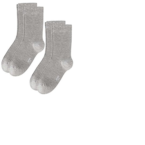 Camano Damen Socken Silky Feeling 4er Pack, Größe:39-42, Farbe:Light Grey Mel. (03) von Camano