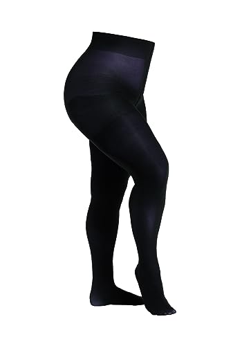 Camano Damen Strumpfhose 60 DEN Curvy Reißfest und langlebig Besonders gute Dehnung seiden matter Look Bequeme Passform und Komfortbund 1er Pack 44/46 navy von Camano