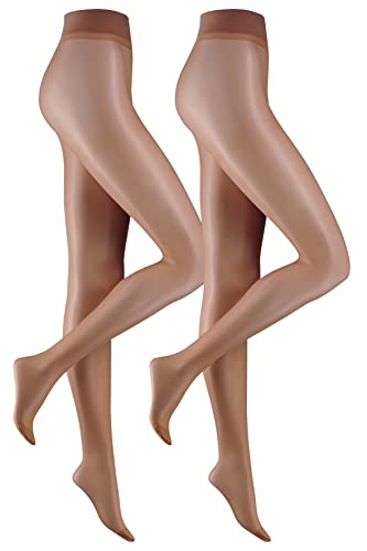 camano Damen Women Everyday Silky Shimmer 15 DEN Tights 2p, Make up, 36-38 von Camano