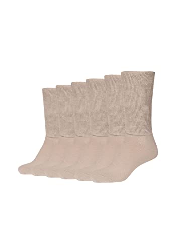 Camano Unisex Diabetikersocken 6er Pack 43/46 sand von Camano