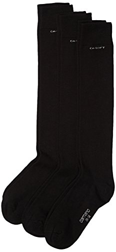 Camano Herren 3942 Ca-Soft Kneehigh 3 Paar Kniestrümpfe, Schwarz (Black 05), (Herstellergröße: 43/46) (3er Pack) von Camano