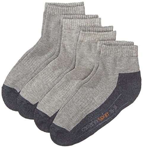 Camano Herren 5932 Sport Quarter 4 Paar Sportsocken, Grau (Grey 10), (Herstellergröße: 35/38) (4er Pack) von Camano