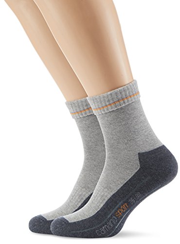 Camano Herren 5942 Sportsocken, Grau (Grey 10), (Herstellergröße: 39/42) (2er Pack) von Camano