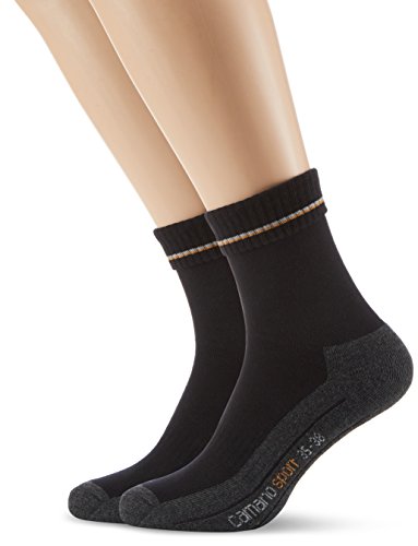 Camano Herren 5942 Sportsocken, Schwarz (Black 5), (Herstellergröße: 35/38) (2er Pack) von Camano