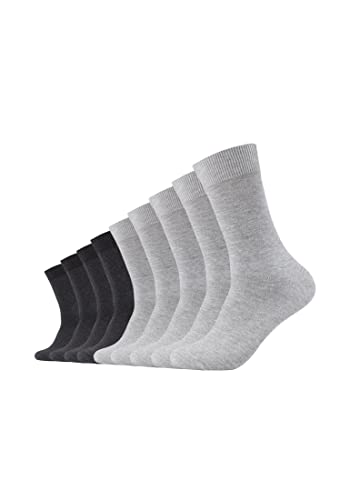 Camano Herren 9106 Socken, Grau (L.Grey Mel. (10) + Anthra 0010), 47/50 (Herstellergröße: 47/49) (9er Pack) von Camano