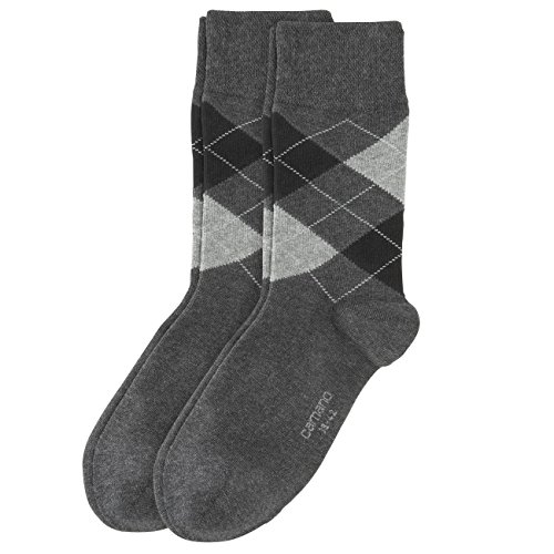 Camano Herren Argyle Socken 4er Pack, Größe:43-46;Farbe:Anthracite (08) von Camano