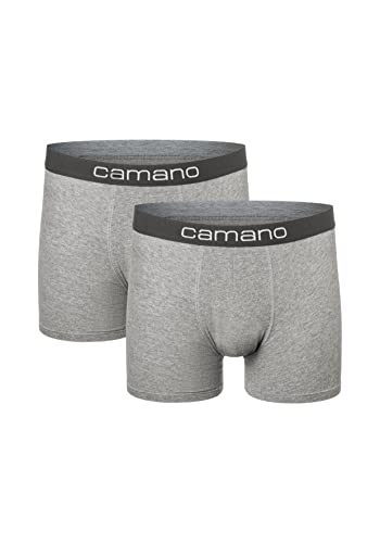 Camano Herren Boxershorts Comfort mit nachhaltigerer Baumwolle (BCI) Light Grey Melange M von Camano