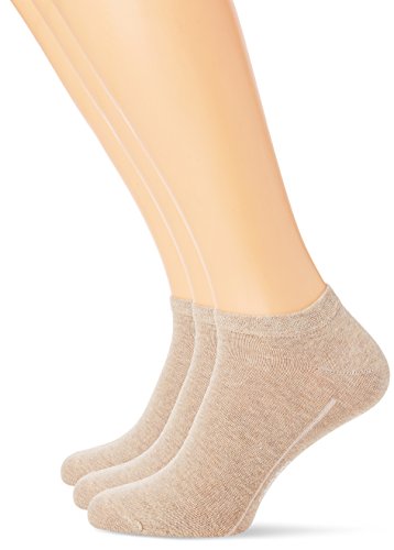 Camano Herren CA Soft Sneaker 3-er Pack Füßlinge, Beige (Sand Melange 18), 43/46 (3er von Camano