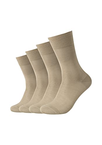 Camano Herren Online Men Mercerised Cotton 4er Pack Socken, Sand, 39/42 von Camano